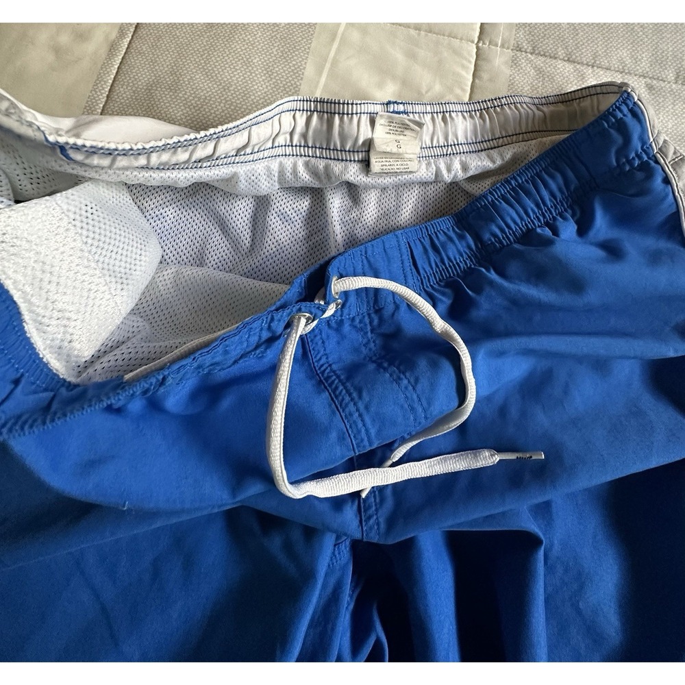 Nike Swim Trunks Mens Large Blue Bathing Suit Mesh Lined Y2K VTG - Picture 10 of 13